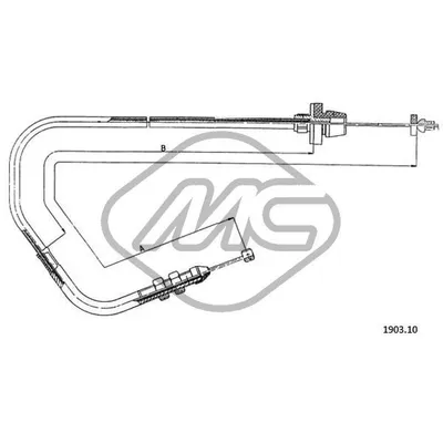 Трос газа Y 10 1,0 - 1,1 MOT. FIRE Metalcaucho 81499