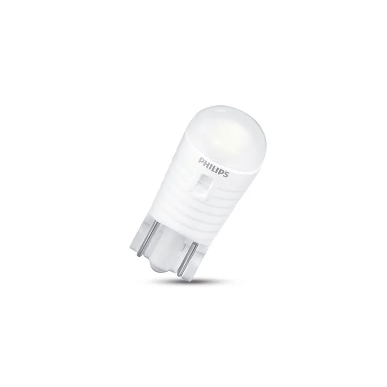 Лампа светодиодная PHILIPS W5W T10 W2.1х9.5d LED COOL WHITE 6000K блистер, 2шт 12V 11961ULWX2