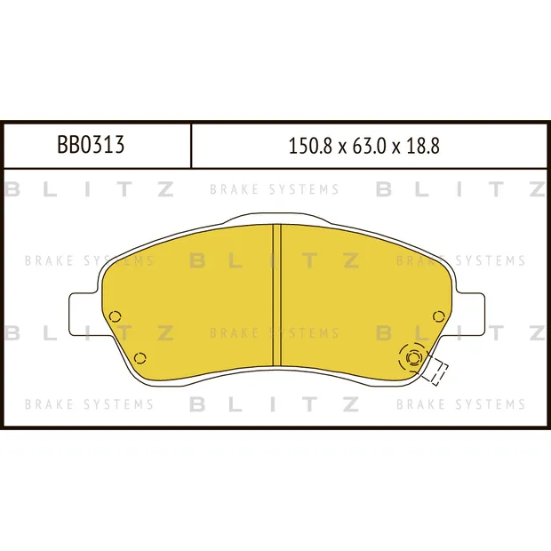 Колодки тормозные дисковые передние TOYOTA Avensis/Corolla Verso 04-> BLITZ BB0313