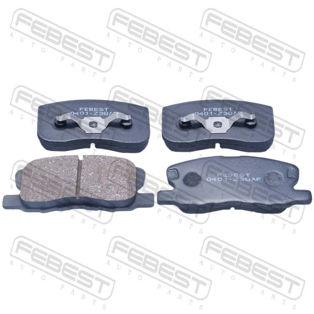Колодки тормозные передние (с прижимной скобой) FEBEST 0401-Z39AF