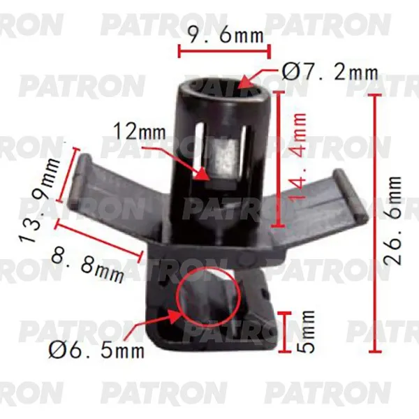Держатель трубок электропроводки пластмассовый PATRON P37-2061