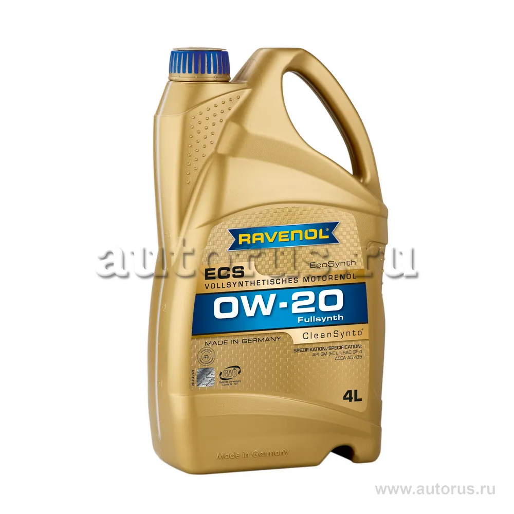 Моторное масло RAVENOL ECS EcoSynth SAE 0W-20 (4л) new 1111102-004 (4014835718593)