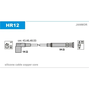 К-кт проводов BMW E46 98-05 JANMOR HR12