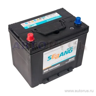Аккумулятор SEBANG SMF 80 А/ч прямая L+ EN 670A, 260x175x225 SMF 85D26KR SMF 85D26KR