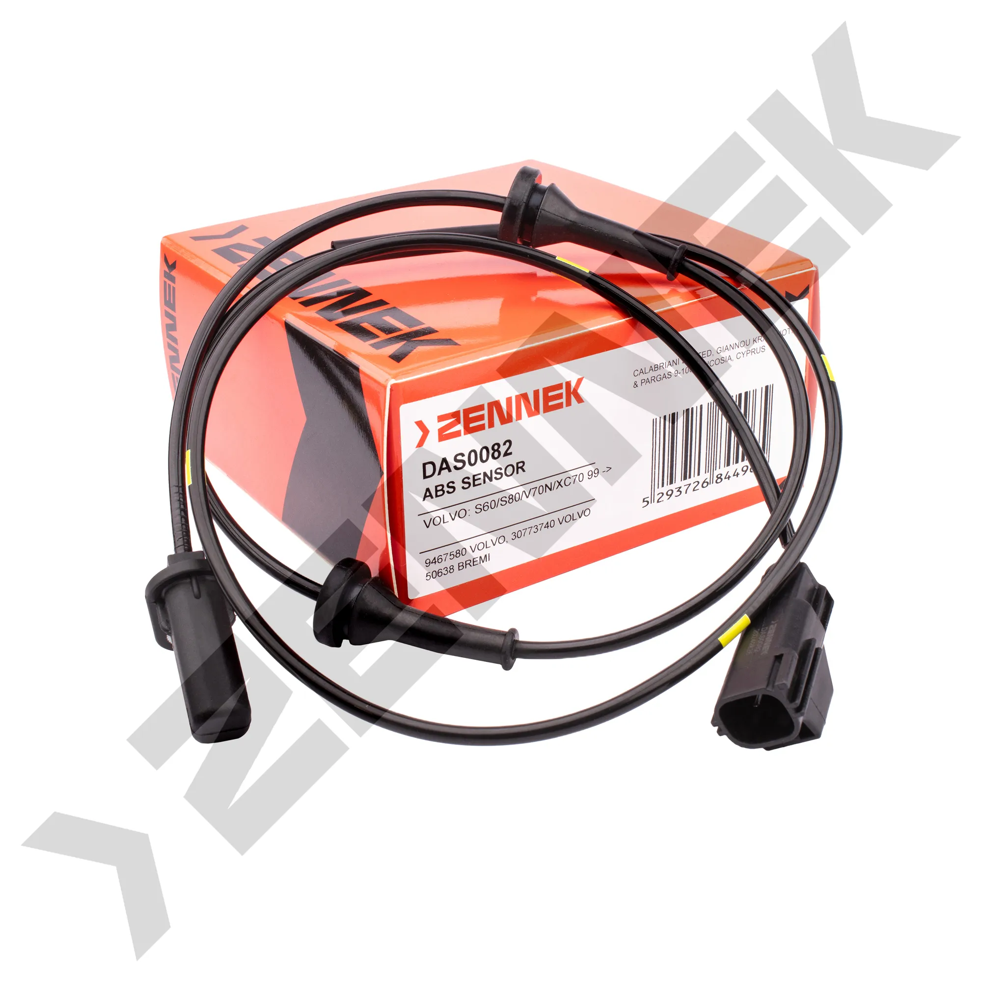 Датчик ABS передний правый VOLVO S60/S80/V70N/XC70 99 - ZENNEK DAS0082