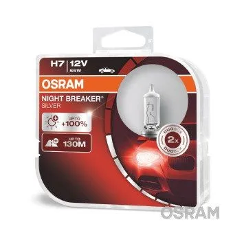 Лампа 12V H7 55W PX26d OSRAM NIGHT BREAKER SILVER 2 шт. DUOBOX 64210NBS-HCB