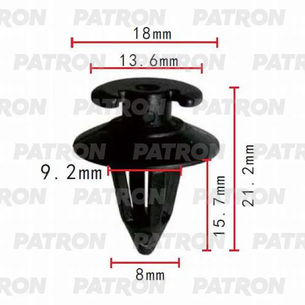 Клипса пластмассовая Audi, BMW, Ford, Seat, Skoda, Volkswagen применяем PATRON P370249