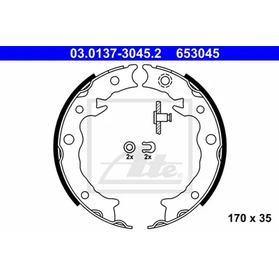 Колодки барабанные ручника subaru xvimprezaforester 1.62.02.d 11 ATE 03013730452