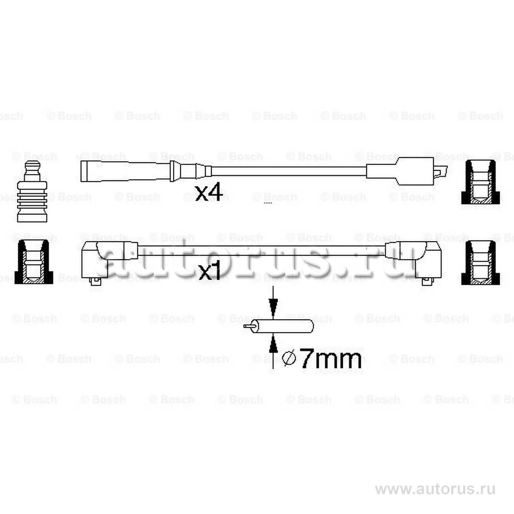 Провода высоковольтные к-т BOSCH 0 986 356 773