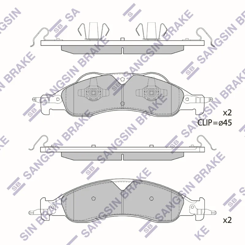 Колодки тормозные дисковые SANGSIN BRAKE SP4383