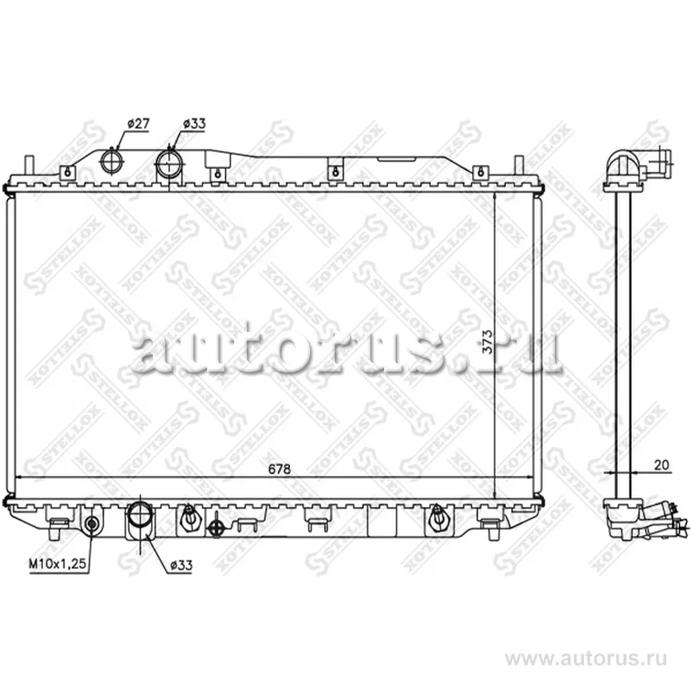 Радиатор системы охлаждения АКПП Honda Civic VII 1.4i 16V 05> STELLOX 10-26679-SX