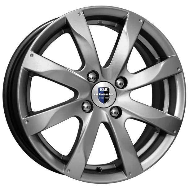Диск литой R14 5.5J 4x98/58.5 ET40 КИК Джемини Дарк платинум 72352