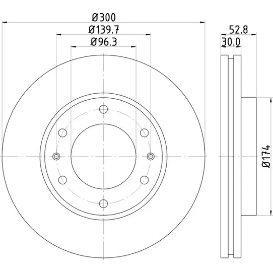 Диск тормозной передний NISSHINBO ND6051K