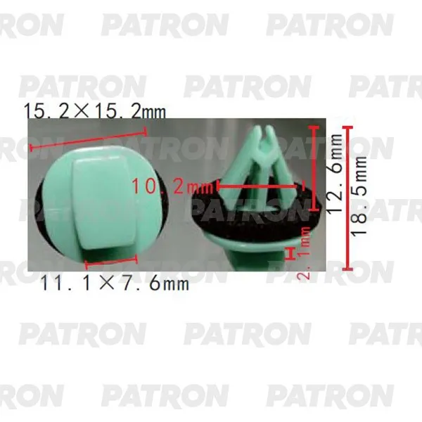 Клипса пластмассовая GM/ Cadillac/ Chevrolet/ Hummer/ Buick/ GMC Примен PATRON P372111
