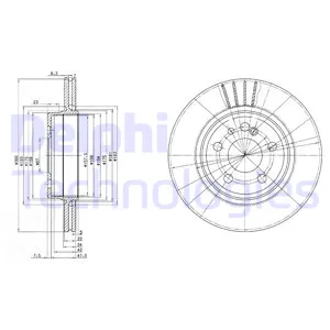 Диск тормозной задний MB W140 4.0-6.0 91-99 DELPHI BG2740