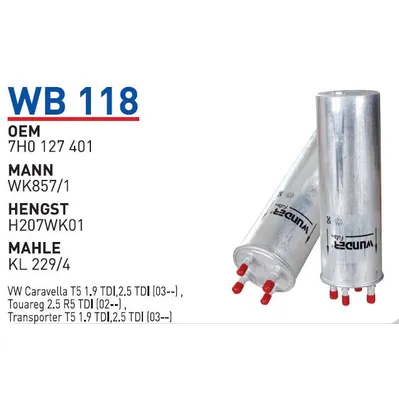 Фильтр топливный WUNDER FILTER WB-118