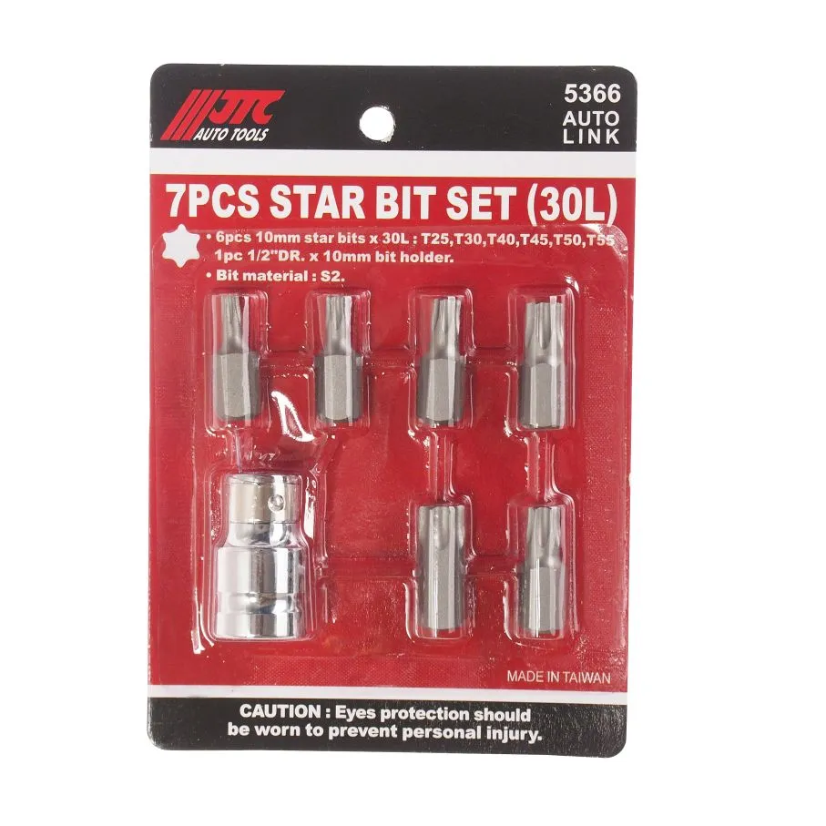 Набор бит 1/2 TORX Т25-55 7 предметов JTC-5366