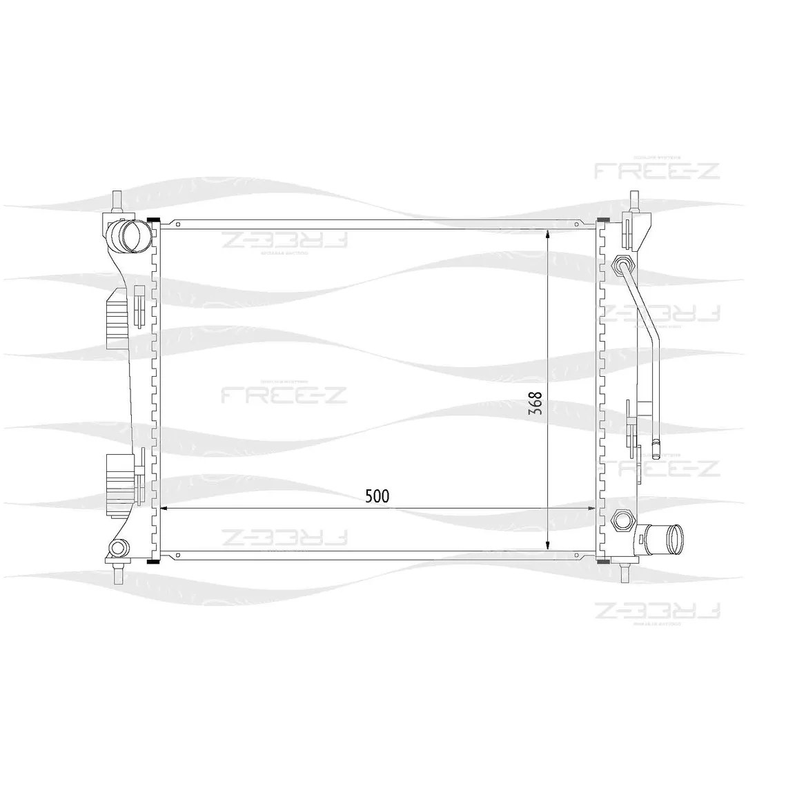 Радиатор охлаждения HYUNDAI Solaris 10-> KIA Rio 11-> FREE-Z KK0271