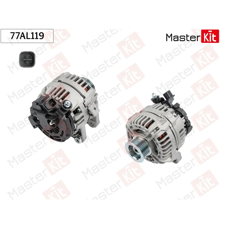 Генератор Toyota AVENSIS (_T25_)/CAMRY (_V3_) 2001 - 2008 (14V 100A) MASTERKIT 77AL119