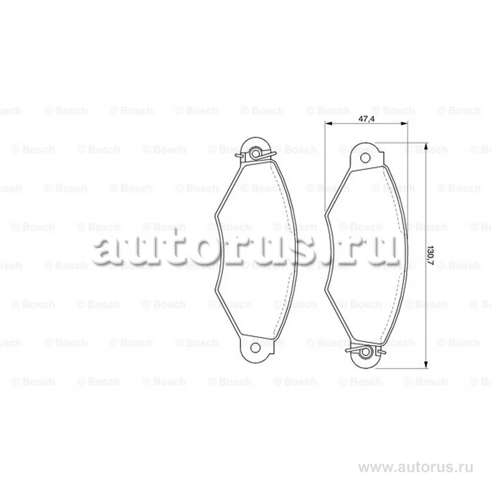 Колодки тормозные RENAULT Kangoo (97-09) передние (4шт.) BOSCH BOSCH 0986424453