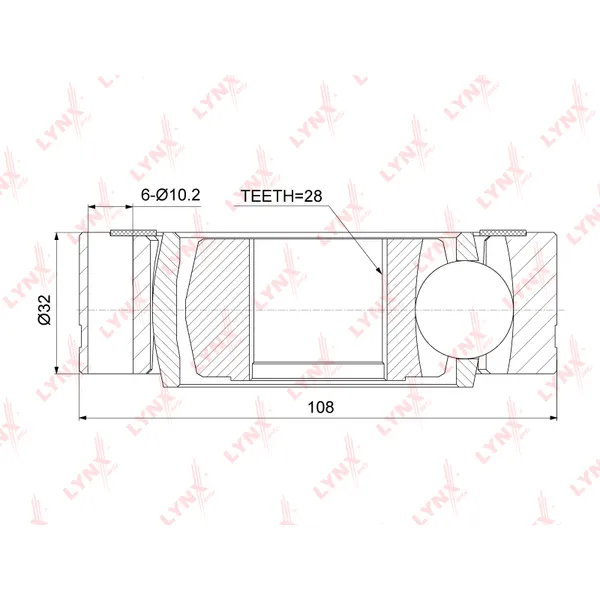 Шрус LYNXauto CI-8002