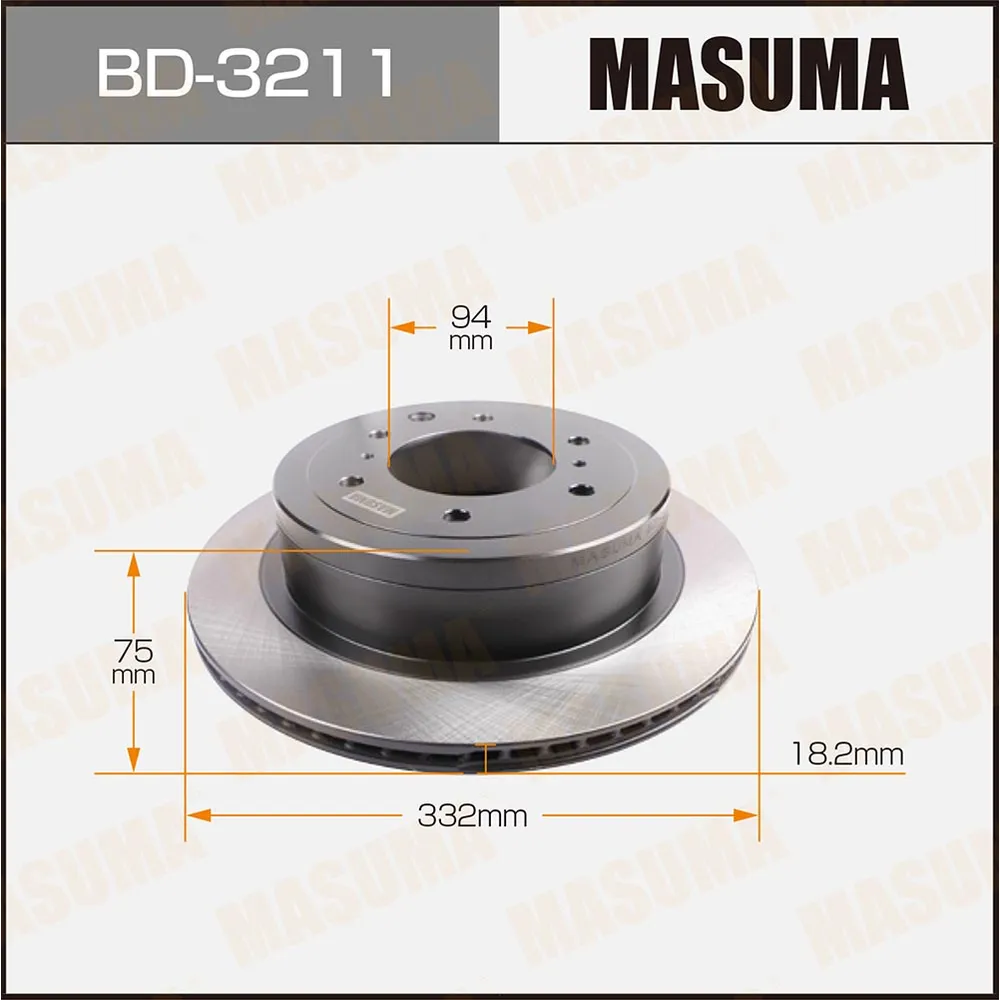Диск тормозной MASUMA rear PAJERO/ V97W MASUMA BD3211