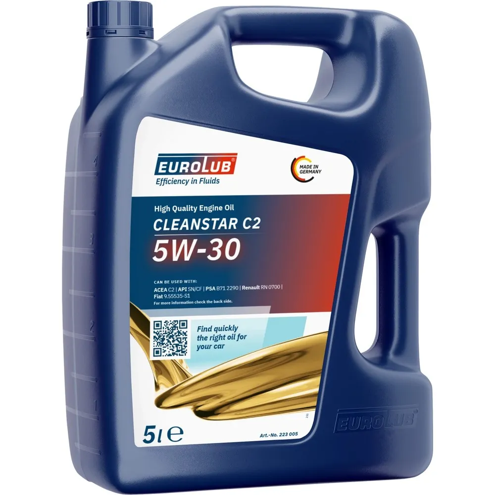 Масло моторное EUROLUB CLEANSTAR 5W30 SN/CF ACEA C2 синт.5л 12шт. EUROLUB 223005