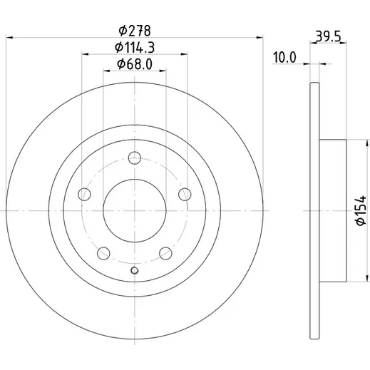 Диск тормозной с покрытием NISSHINBO ND5032K