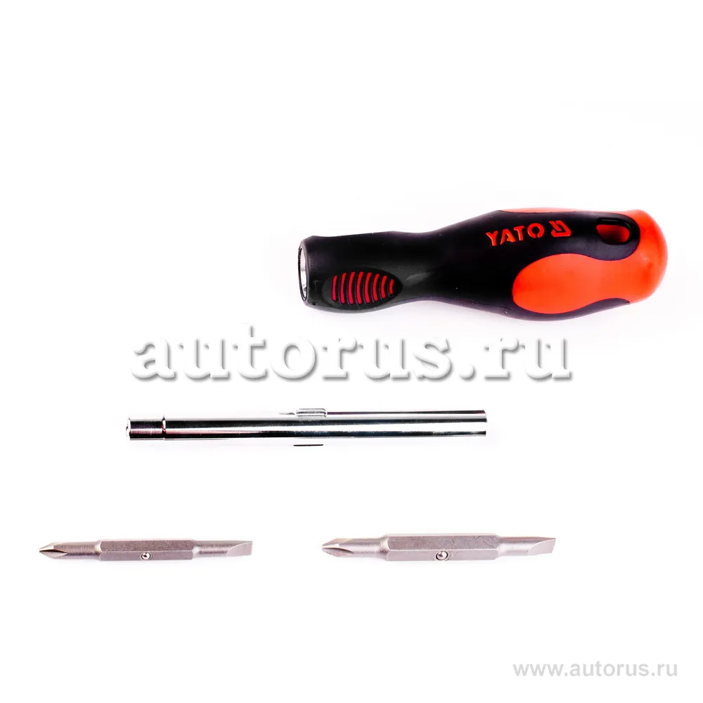 Отвертка с битами двухсторонними PH и SL 4пр YATO YT-2781