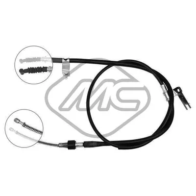 Трос ручника MAZ 626 ALL 4/5 DOOR (DRUM BRAKE) DX-RH Metalcaucho 82216