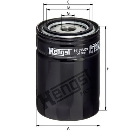 Фильтр масляный HENGST H17W09