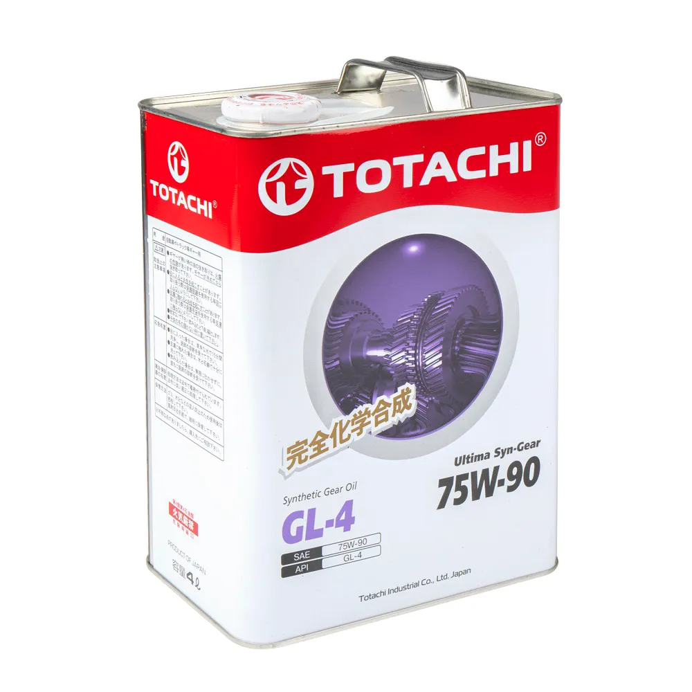 Масло трансмиссионное TOTACHI Ultima Syn-Gear 75W90 синтетическое 4 л 4589904931635