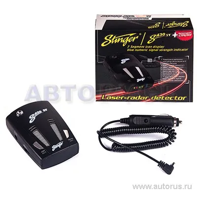 Антирадар STINGER S430 ST, стрелка, дисплей, обзор 360 градусов