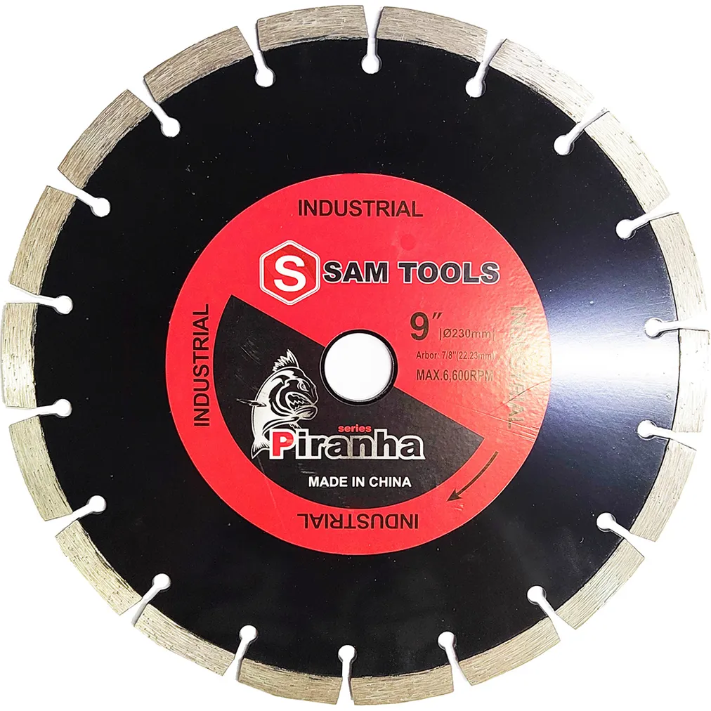 Диск алмазный отрезной по бетону сегментный 230х10Нх22,23 мм PIRANHA S SAMTOOLS SAMC-018003230