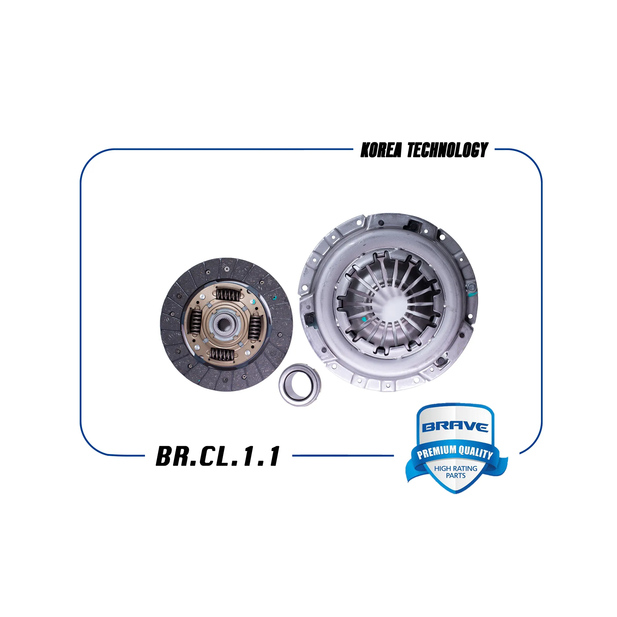 Сцепление в сборе корзина+диск+выжимной Daewoo Nexia,Chevrolet Lanos1.5SOHC BRAVE BR.CL.1.1