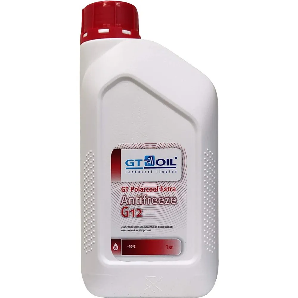 Антифриз GT OIL GT Polarcool Extra Antifreeze G12 G12 готовая -40C красный 1 кг 1950032214052