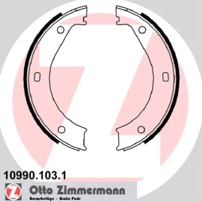 КОЛОДКИ ТОРМ. БАРАБ. BMW E28 81-88/E34 88-95/E32/E38/E31 ZIMMERMANN 109901031