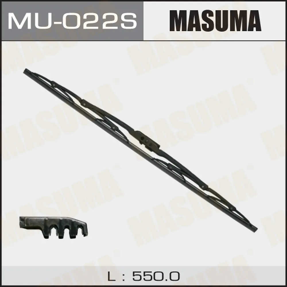 Щетка стеклоочистителя 550 мм каркасная 1 шт MASUMA WIPER BLADE MU-022S