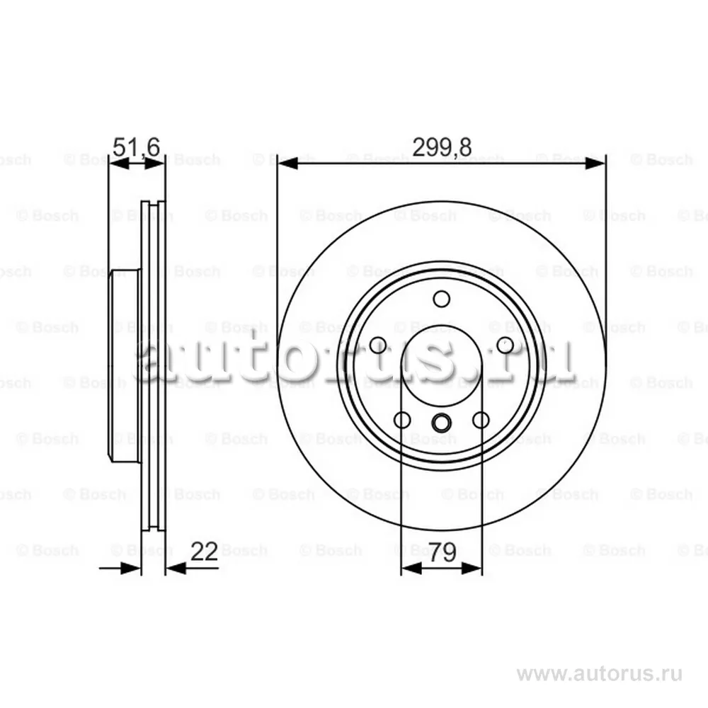 Диск тормозной BOSCH 0986479S32