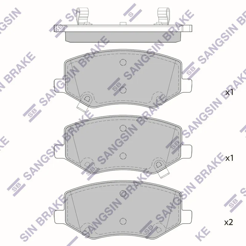 Колодки передние JAC Refine S2 15->/S3 16-> SANGSIN BRAKE SP2480