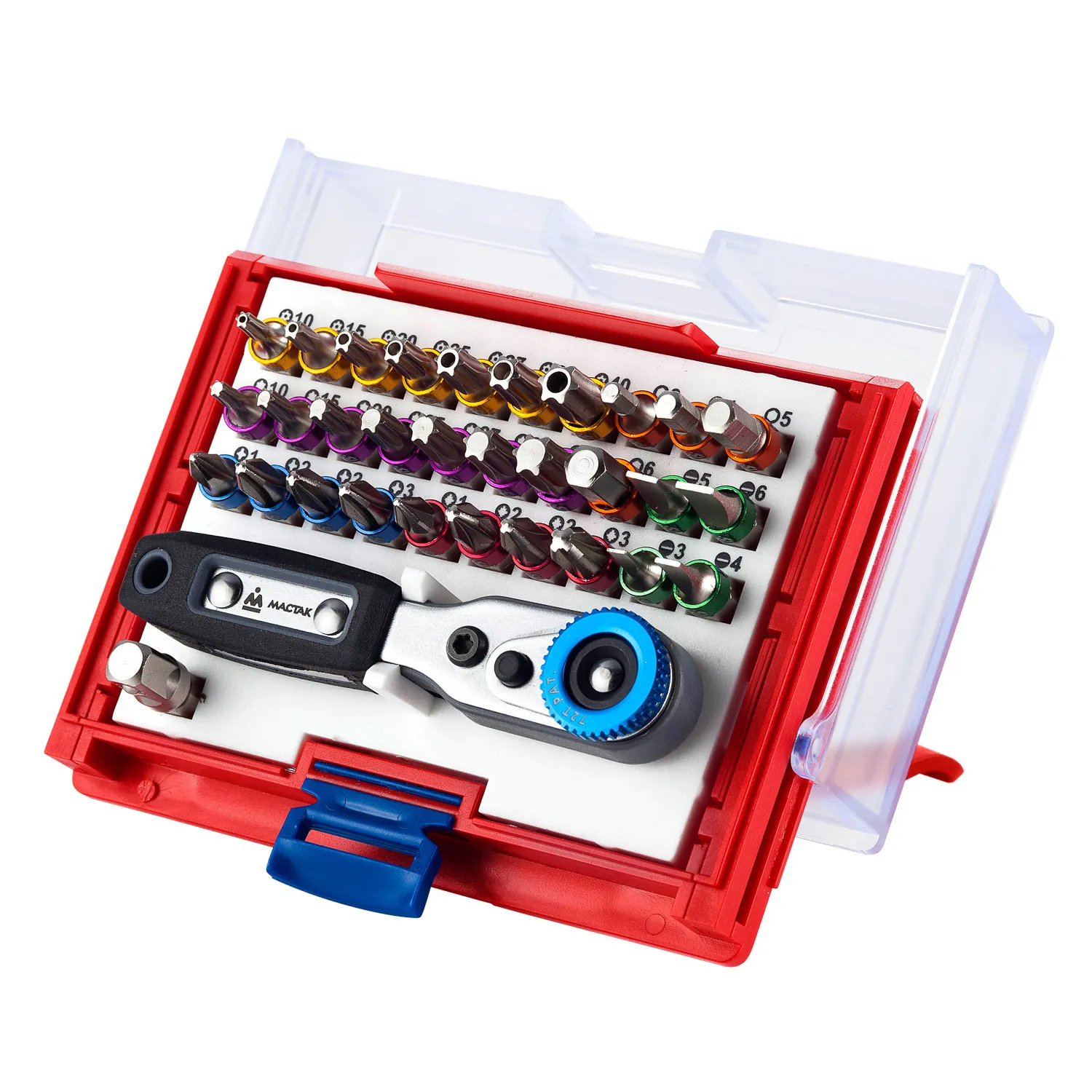 Набор вставок (бит) 1/4, TORX, HEX , PZ, PH, SLOT, 33 предмета МАСТАК 058-10033C МАСТАК 058-10033C
