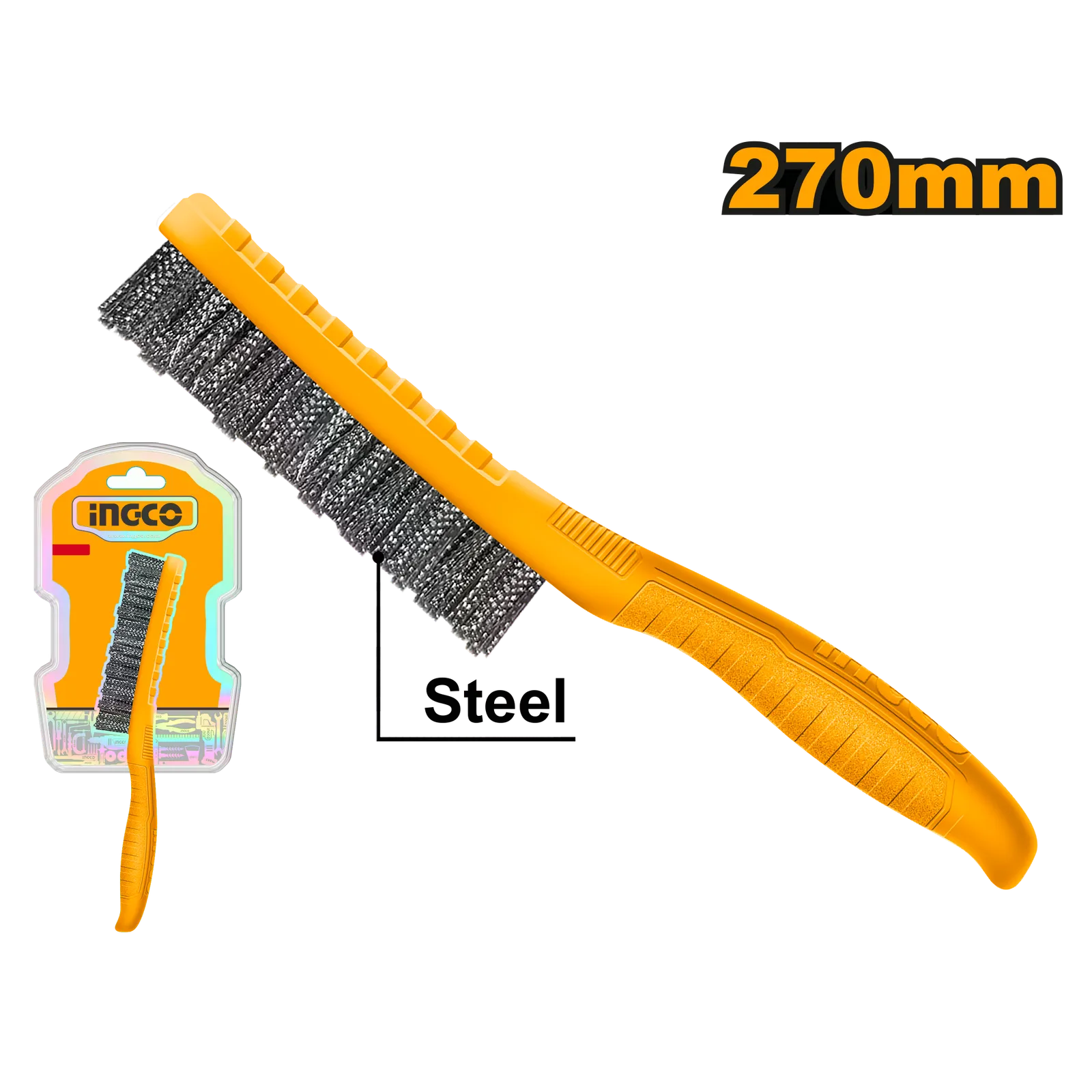 Щетка ручная проволочная 270 мм INGCO HKTWB2705