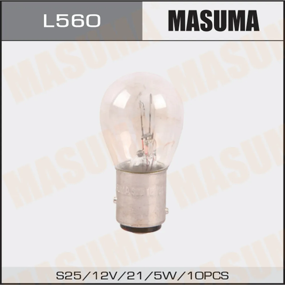 Лампа 12V P21/4W 21/4W BAZ15d MASUMA 1 шт. картон L560