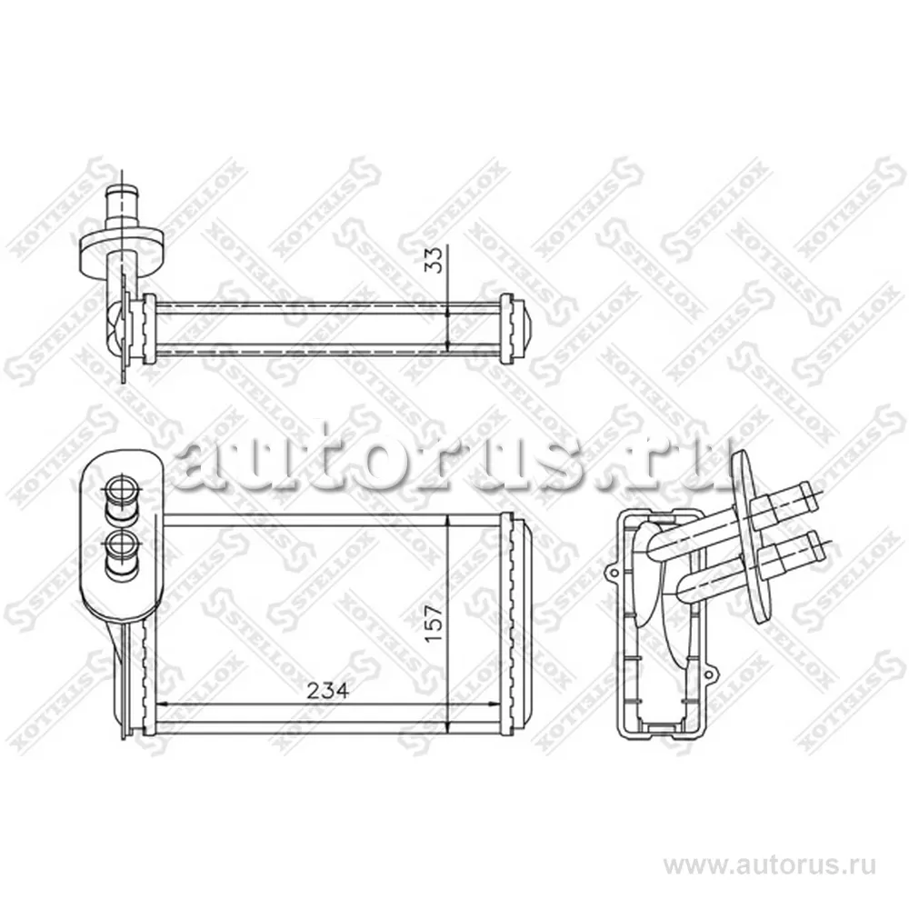 Радиатор печки VW Golf, Audi A3 96> STELLOX 10-35019-SX