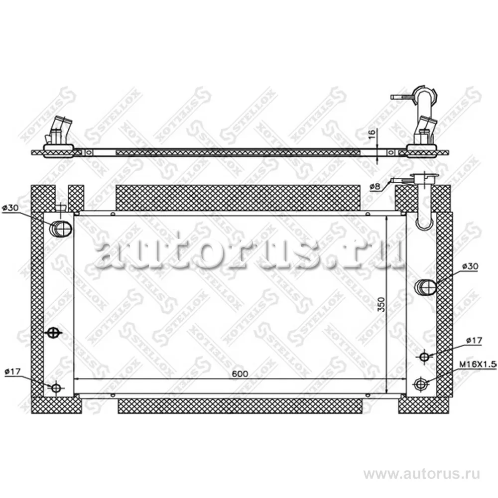 Радиатор системы охлаждения АКПП Toyota Prius 1.5i 16V 03-06 STELLOX 10-26333-SX