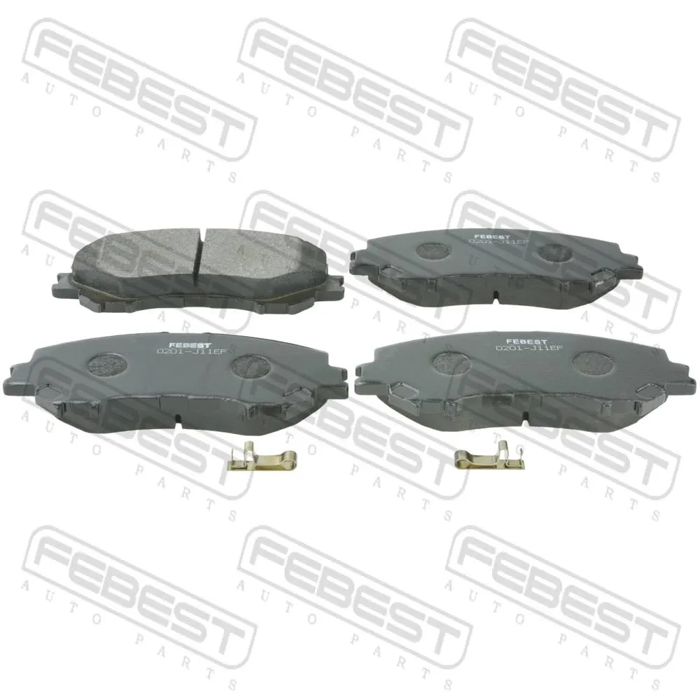 Колодки тормозные передние комплект NISSAN QASHQAI J11 2017.03- FEBEST 0201-J11EF