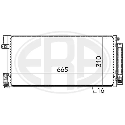 Радиатор кондиционера Opel Corsa D/Fiat Bravo/Punto 06- ERA 667004