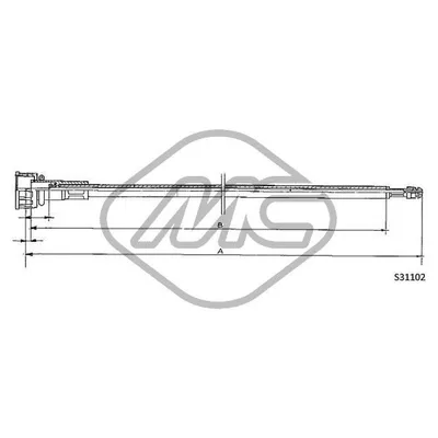 Трос спидометра VW TRANSPORTER - BUS MM.?2450 Metalcaucho 83647