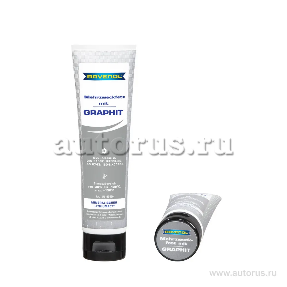 Смазка пластичная с графитом RAVENOL Mehrzweckfett m. Graphit 100 г Ravenol 1340102-100