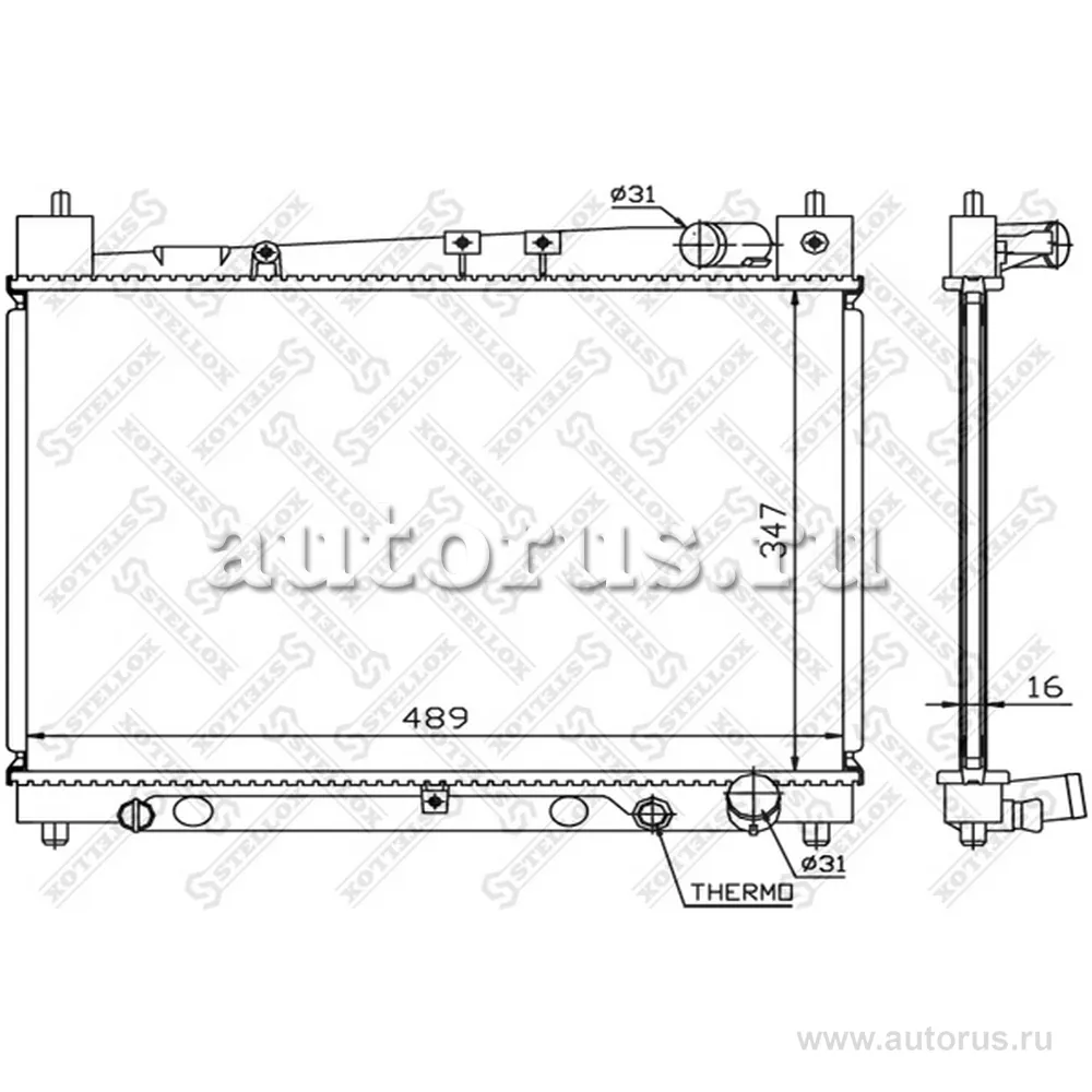Радиатор системы охлаждения МКПП Toyota STELLOX 1026387_SX